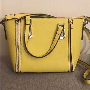 Yellow leather purse